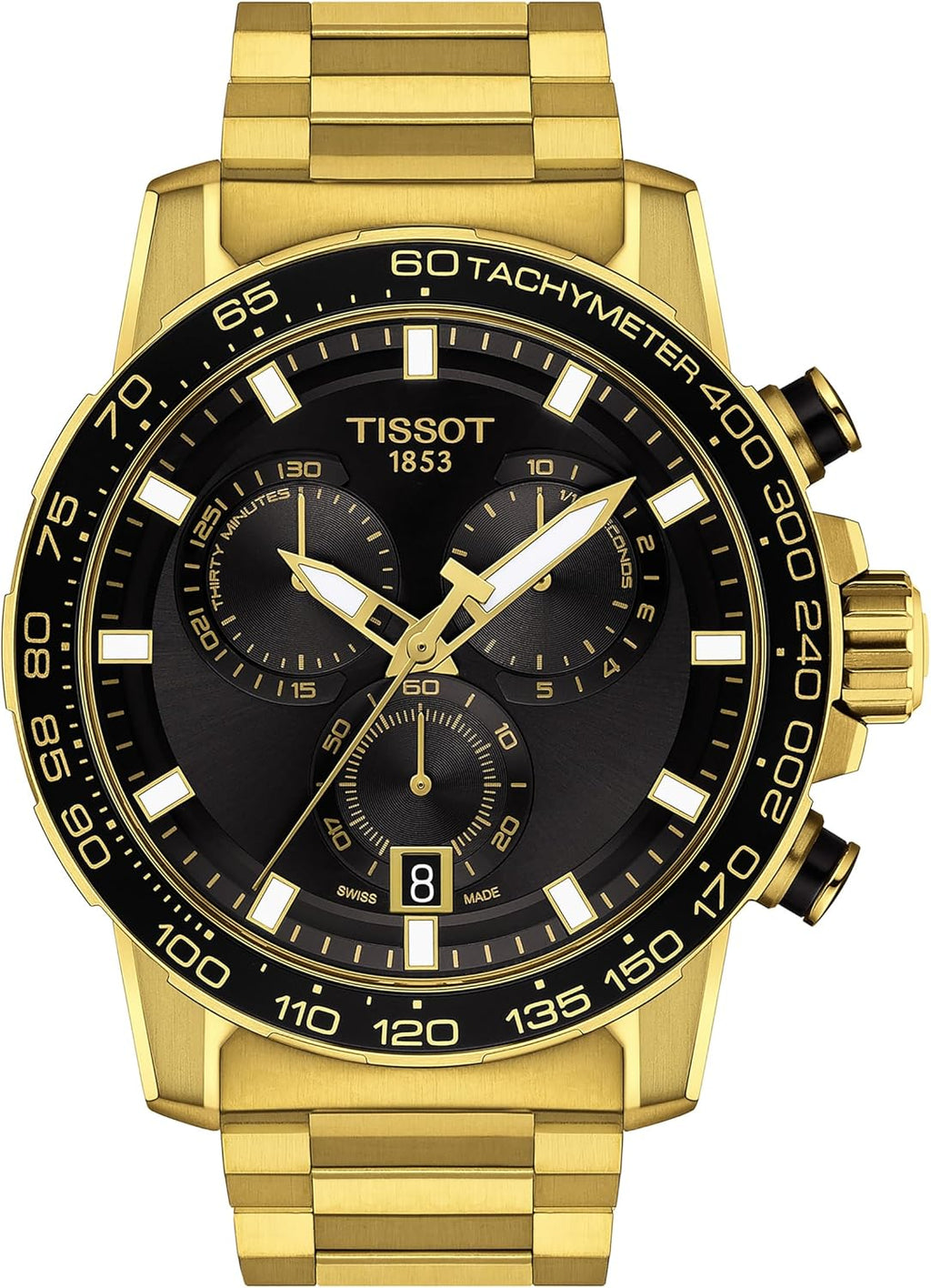 316L Stainless Steel case with Yellow Gold PVD Coating Quartz Watches, Grey, Stainless Steel A209