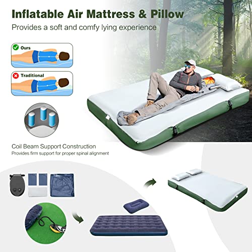 Tent Cot with Air Mattress, 2 Sleeping Bags, Carry Bag & Foot Pump G1745
