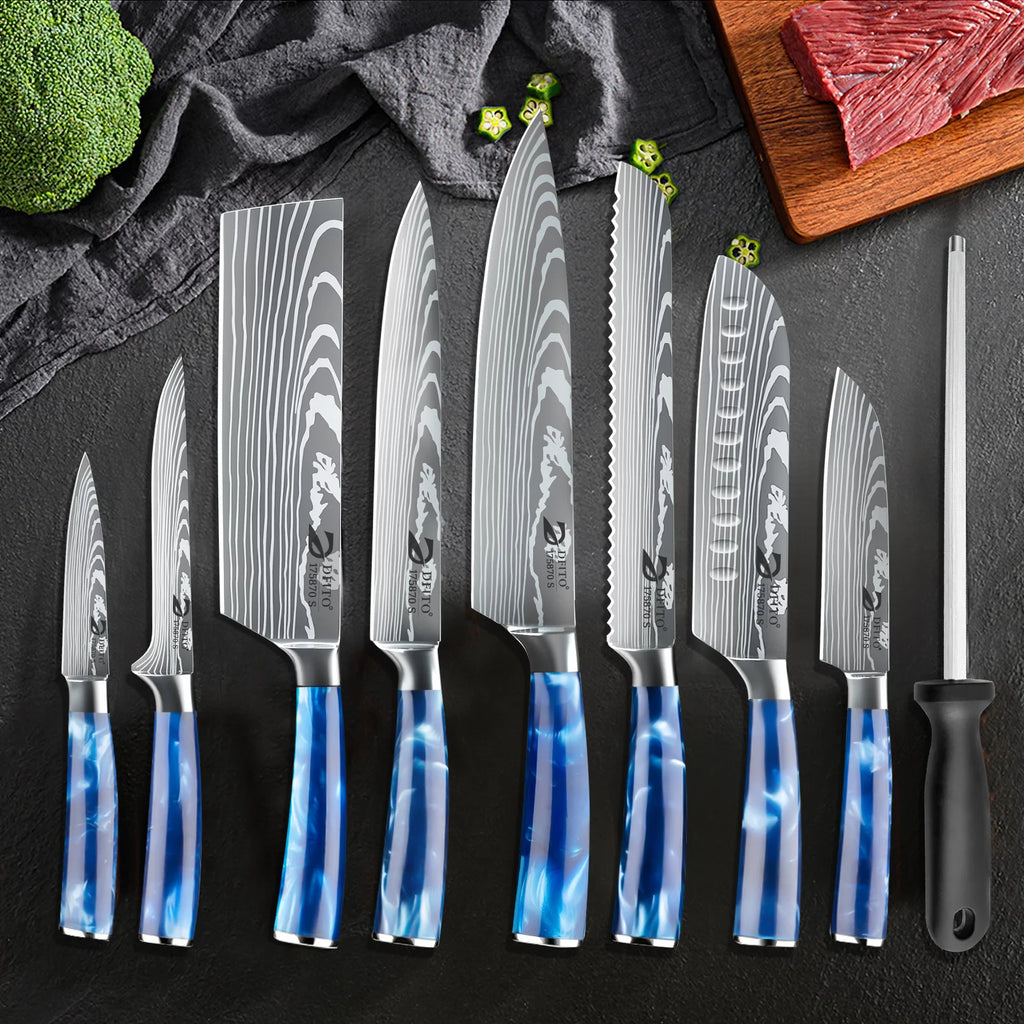 8 Pcs Stainless Steel Kitchen Knife Set K985155