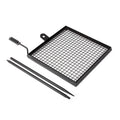 Adjustable Swivel Grill with Steel Mesh Wire Cooking Grate and Spike Pole V2251