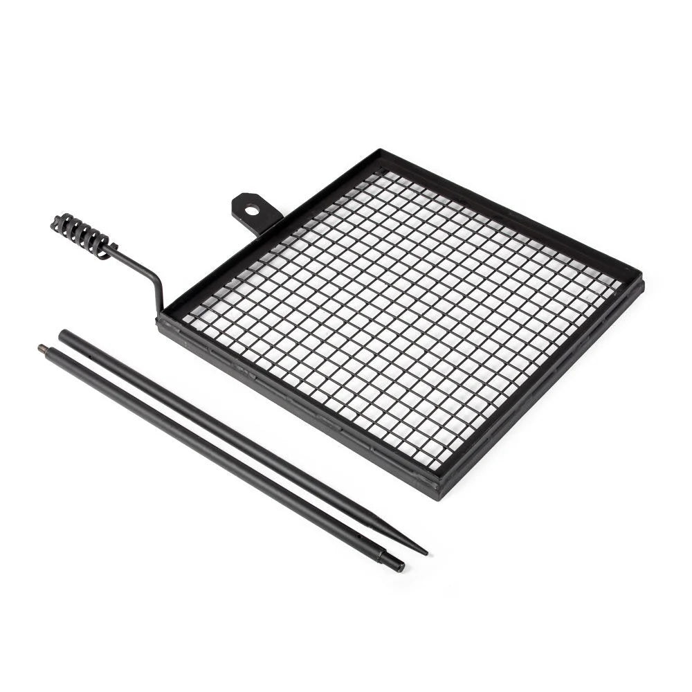 Adjustable Swivel Grill with Steel Mesh Wire Cooking Grate and Spike Pole V2251