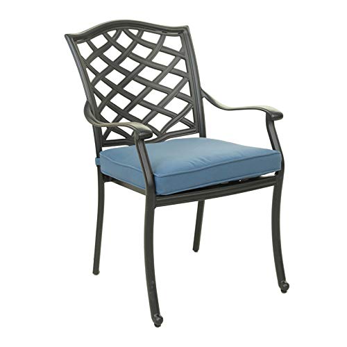 Outdoor Aluminum 5-Piece Round Dining Set with 4 Armchairs and Round Table O795894