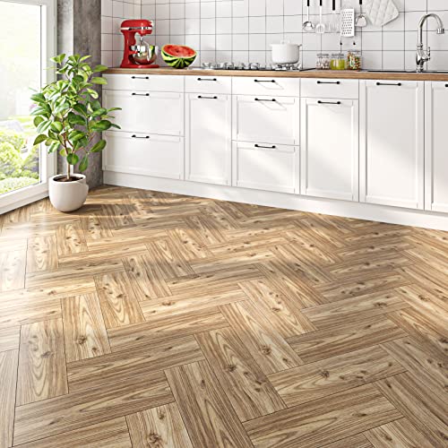 16-Tiles 6X36 Vinyl Flooring Peel and Stick Floor Tile Natural Wood Look Planks Waterproof Vinyl Plank Flooring J178493