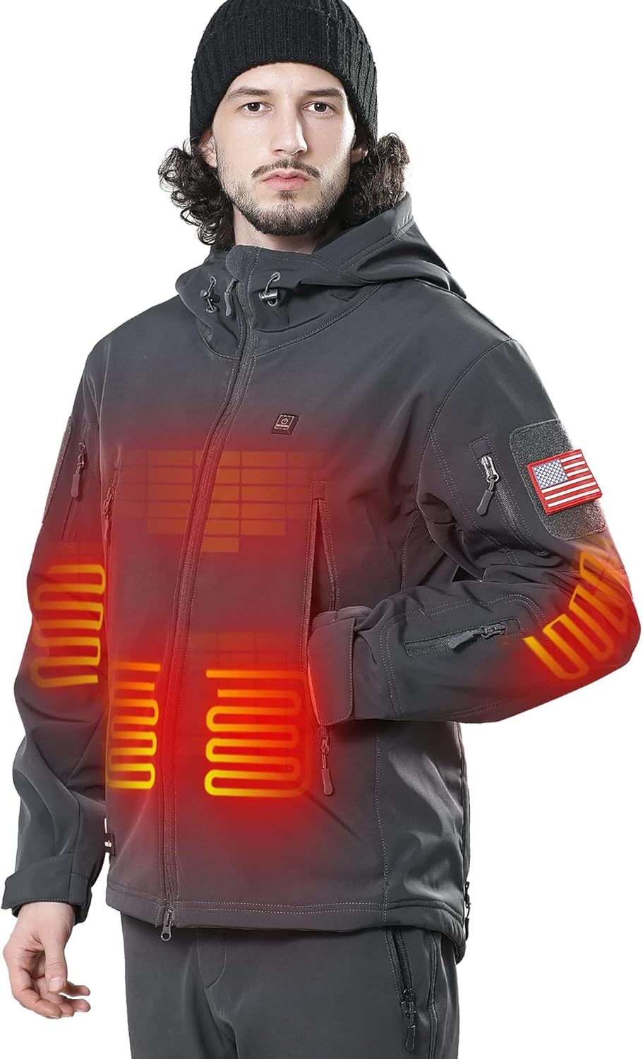 Grey Heated Jacket with 12V Battery Pack T989403