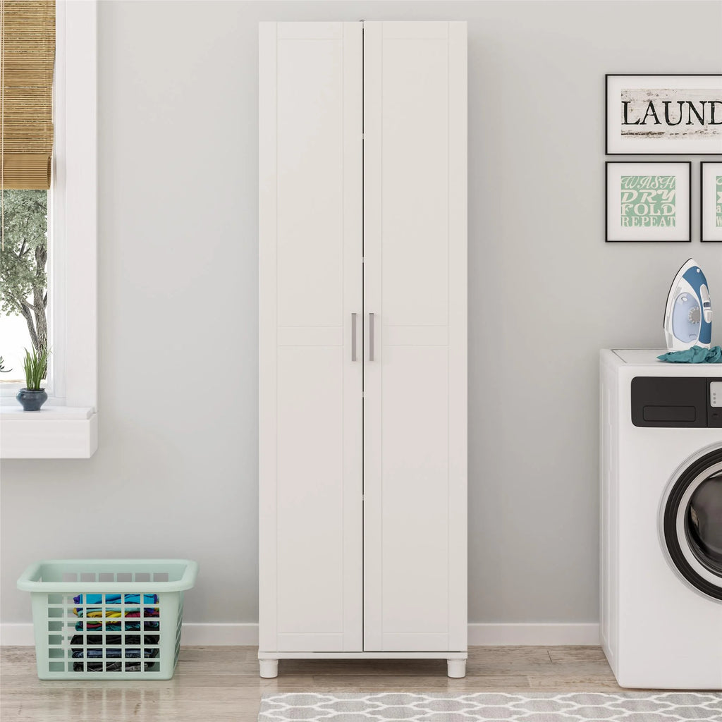White Utility Storage Cabinet Y7099