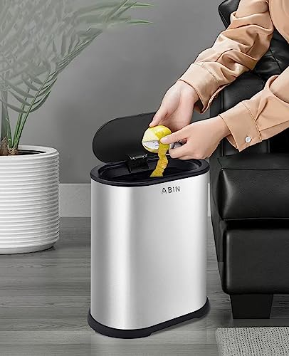 2.1 Gallon Stainless Steel Slim Trash Can with Press Top Lid G517