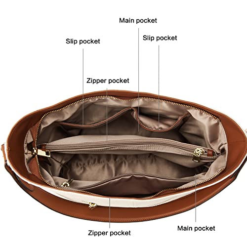 Brown Leather Hobo Shoulder Bag T24059