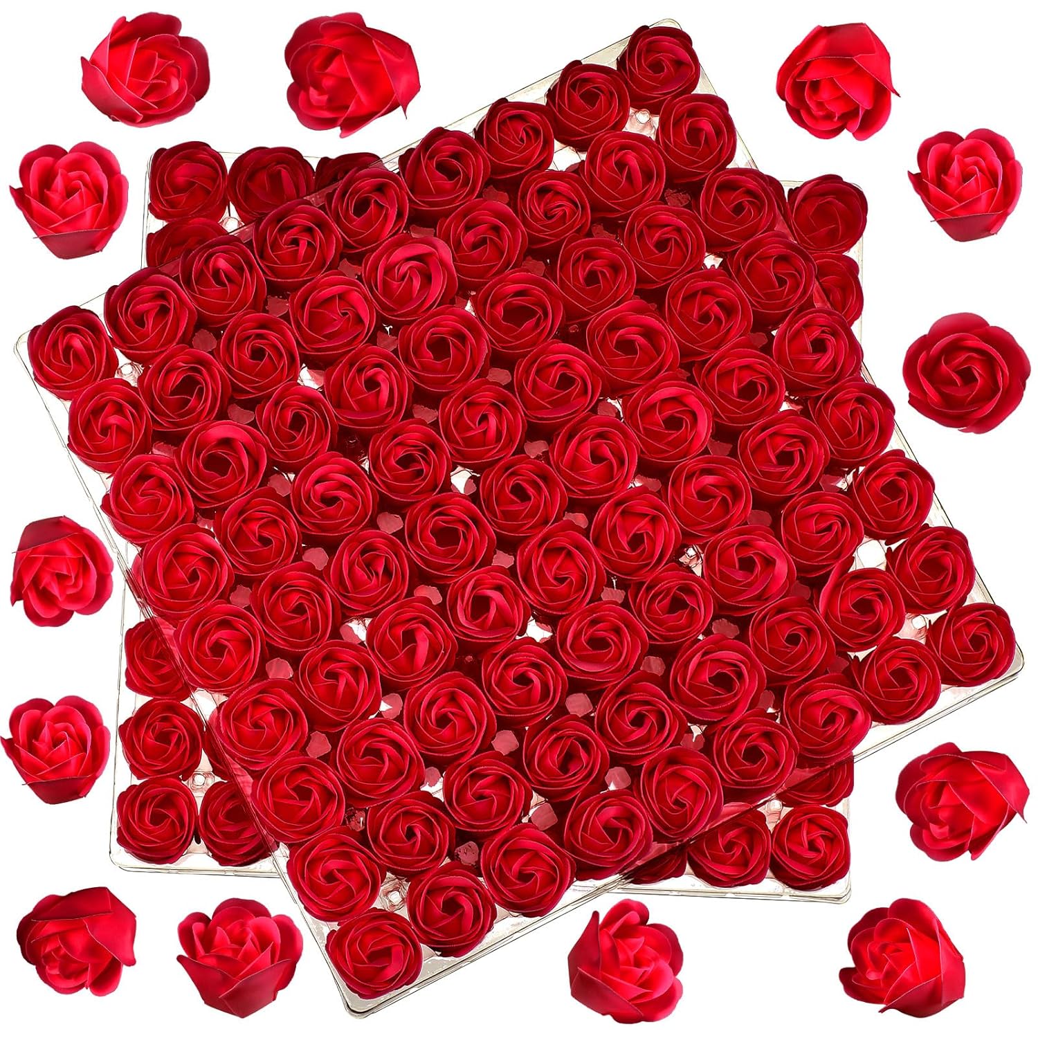162 Pcs Rose Flower Soap (Red) S6550