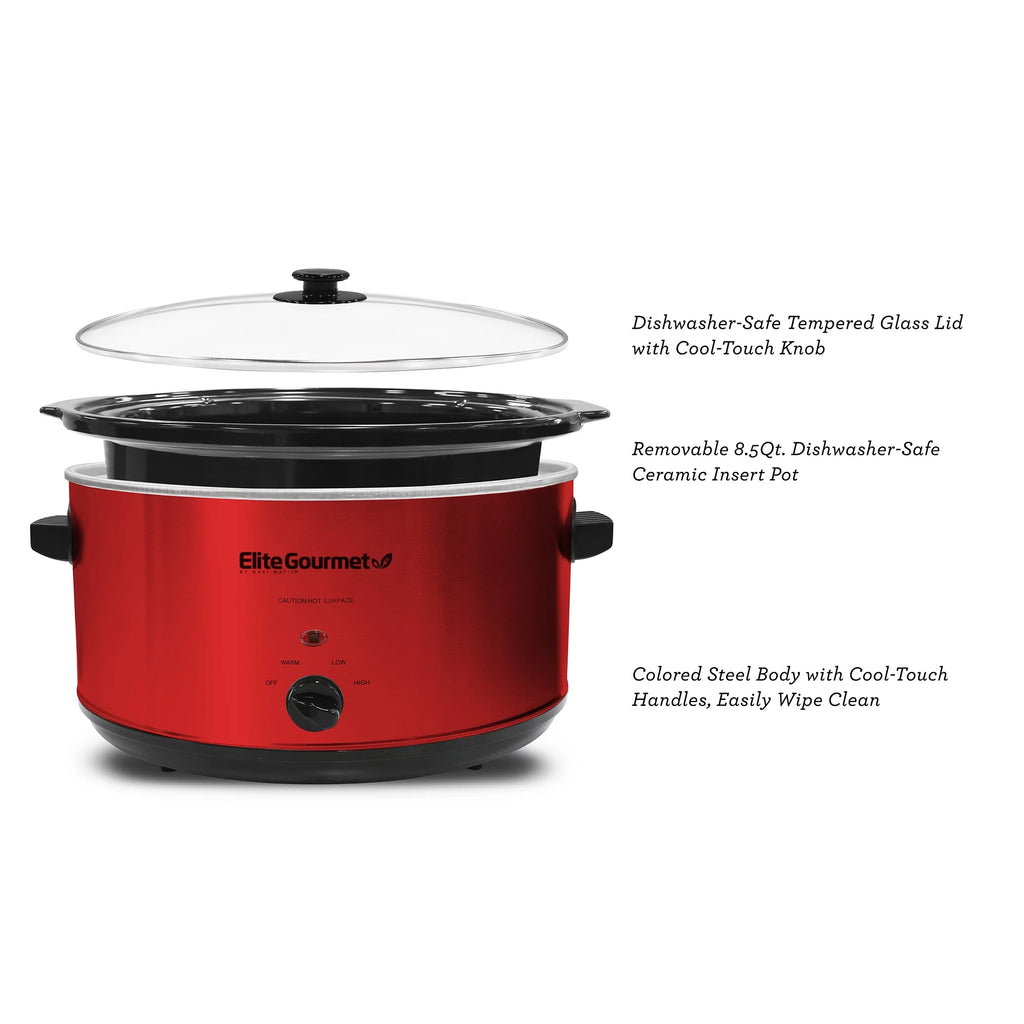 8.5Qt Stainless Steel Slow Cooker Y36196