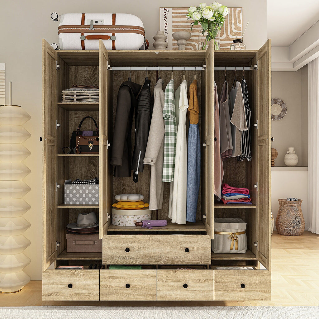 White Freestanding Wardrobe Cabinet A539344