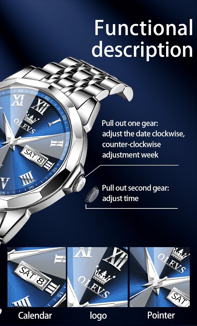 Stainless Steel Quartz Men Watch with Date C2012