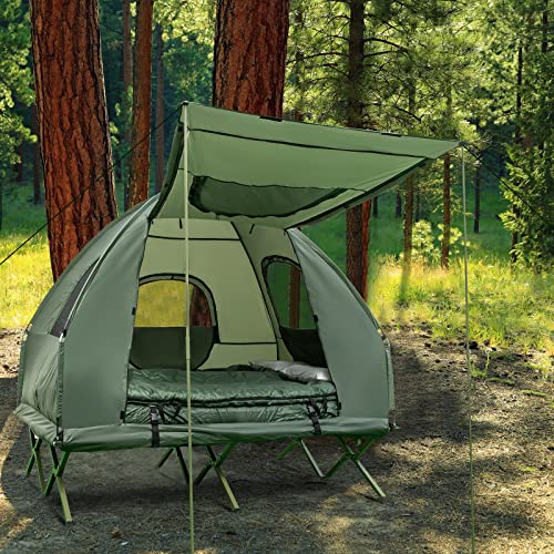 Tent Cot with Air Mattress, 2 Sleeping Bags, Carry Bag & Foot Pump G1745