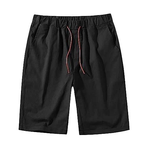 Men's Casual Shorts 5" Elastic Waist Drawstring Lightweight Regular Fit with Pockets A778