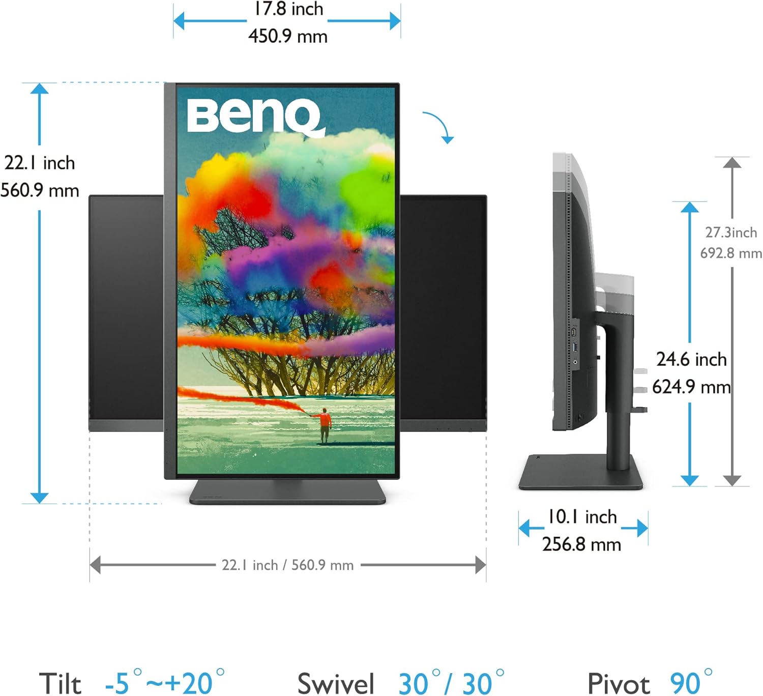 27 inch 4K UHD IPS Monitor with USB-C D873702