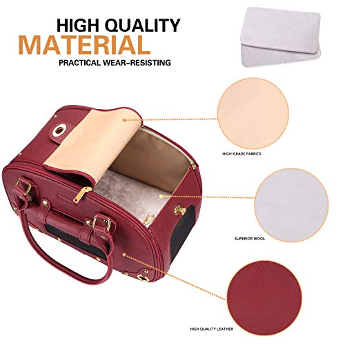 Bling Pink Waterproof Leather Pet Carrier Bag U61149