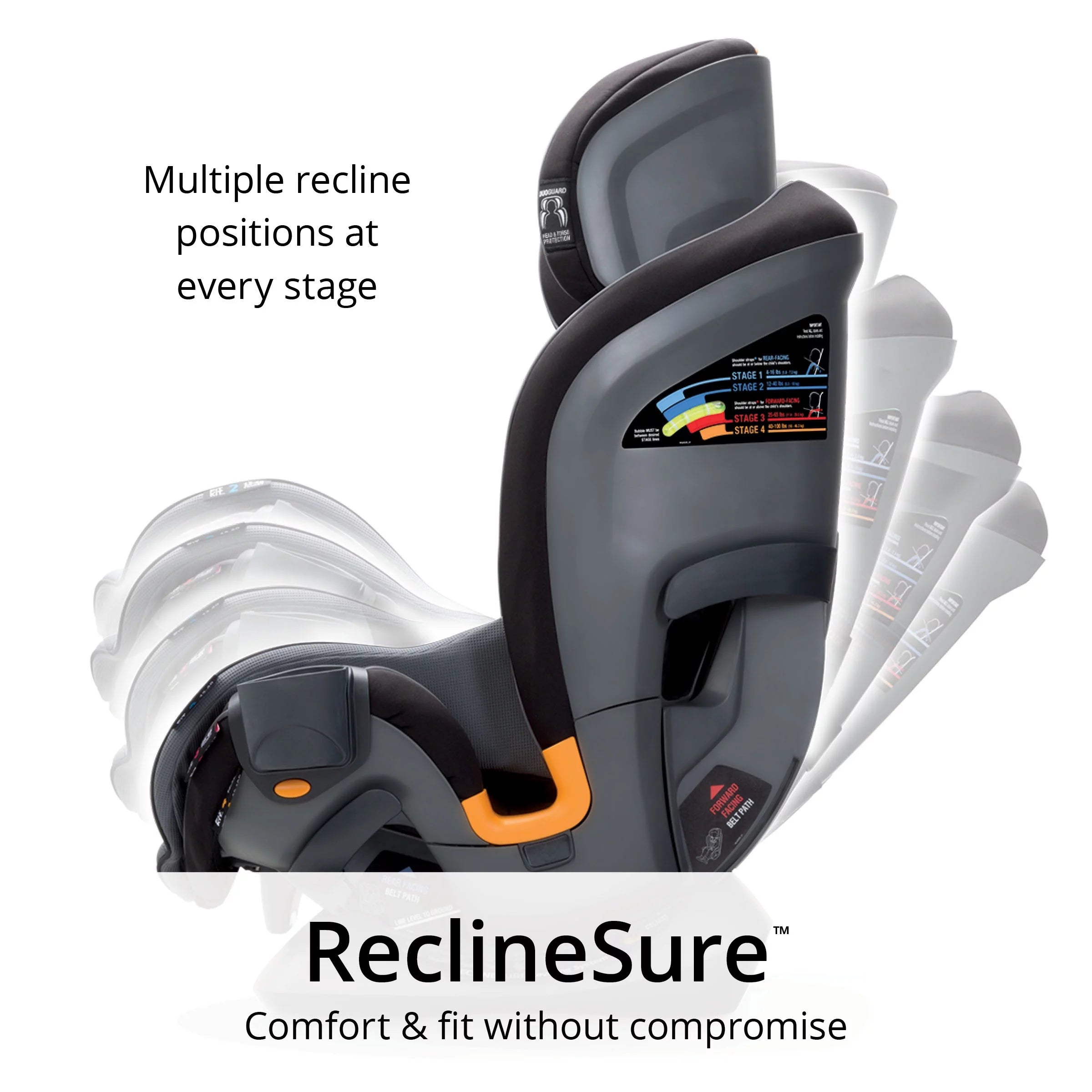 4-in-1 Convertible Car Seat Navy Purple J27457