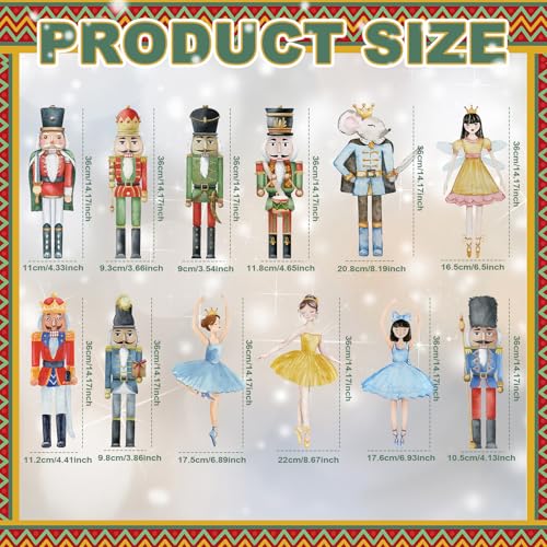 12 Pcs Christmas Nutcracker Yard Signs with Stakes C649
