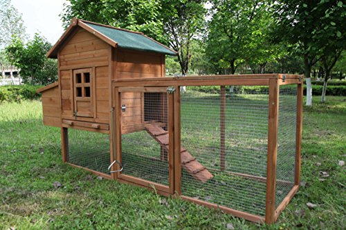 Wooden Chicken Coop with Waterproof Asphalt Roof G59737