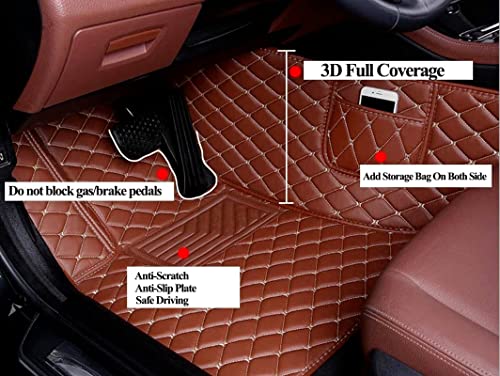 Gray Black Non-Slip Leather Floor Mats U4810