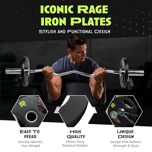 Rubber Coated Cast Iron Weight Plates with 2" Steel Insert C158387