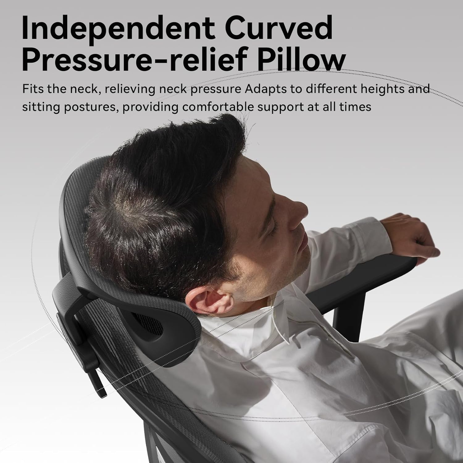 Black Ergonomic Swivel Office Chair with Adjustable Armrest and Headrest J7574