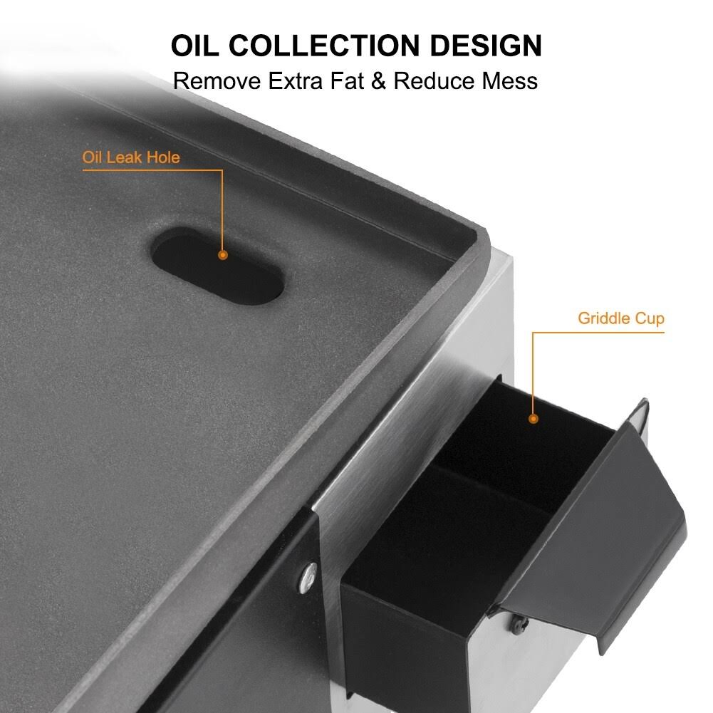 13,000 BTU Portable Outdoor Propane Gas Griddle Grill A699