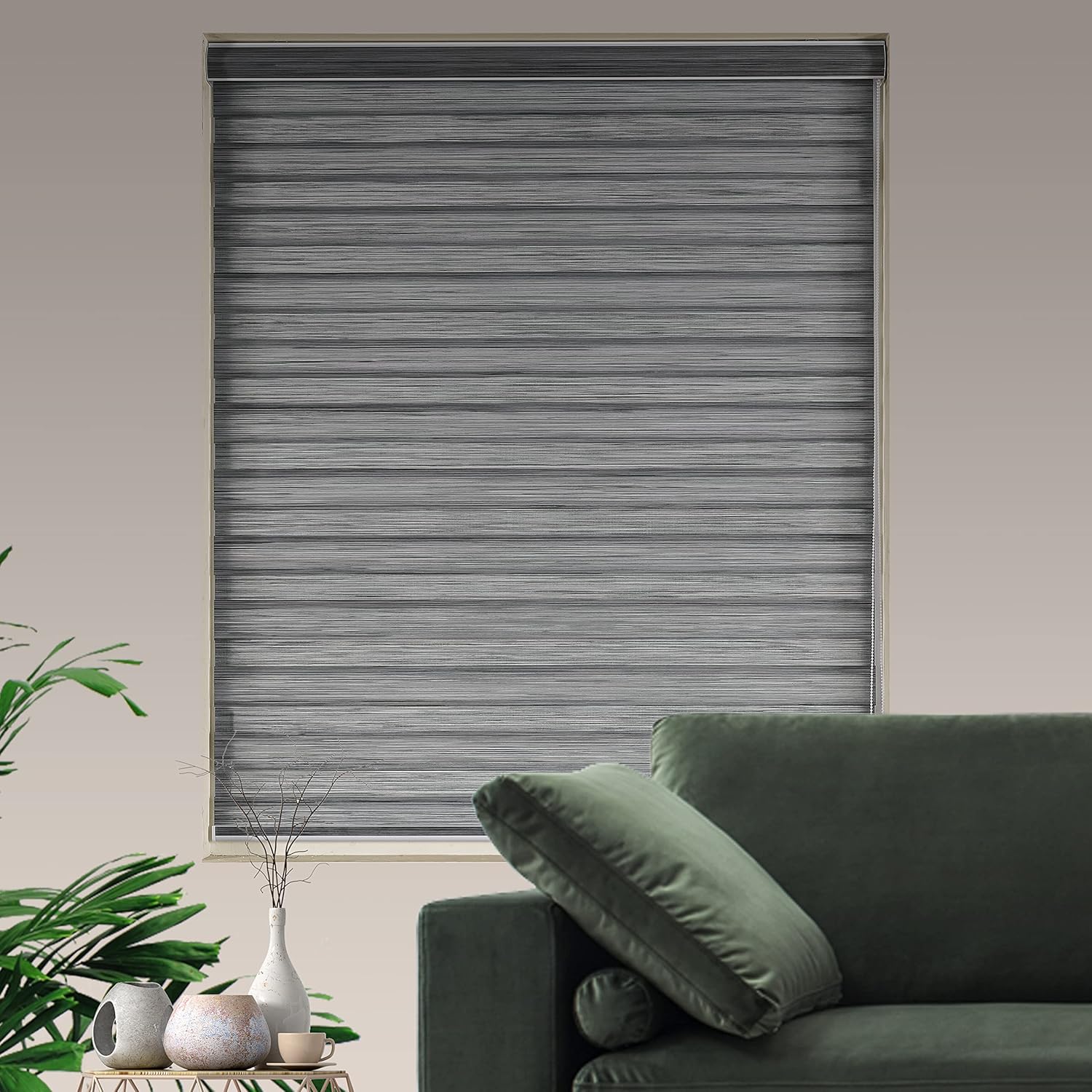 Grey Zebra Roller Blinds V8483