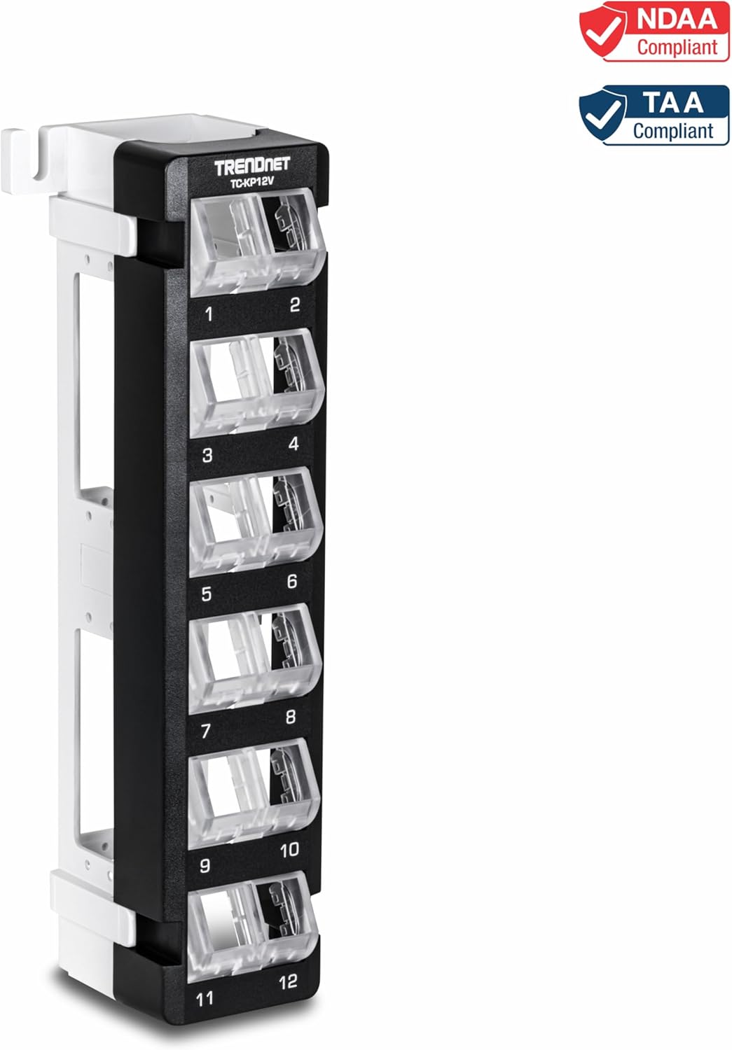 12-Port Blank Angled Wall Mount Keystone Patch Panel I517