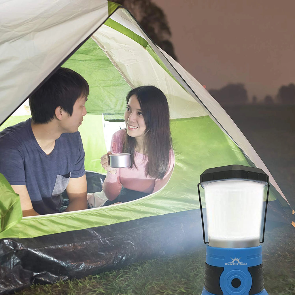 800 Lumen Battery Powered LED Camping Lantern (Blue) B221