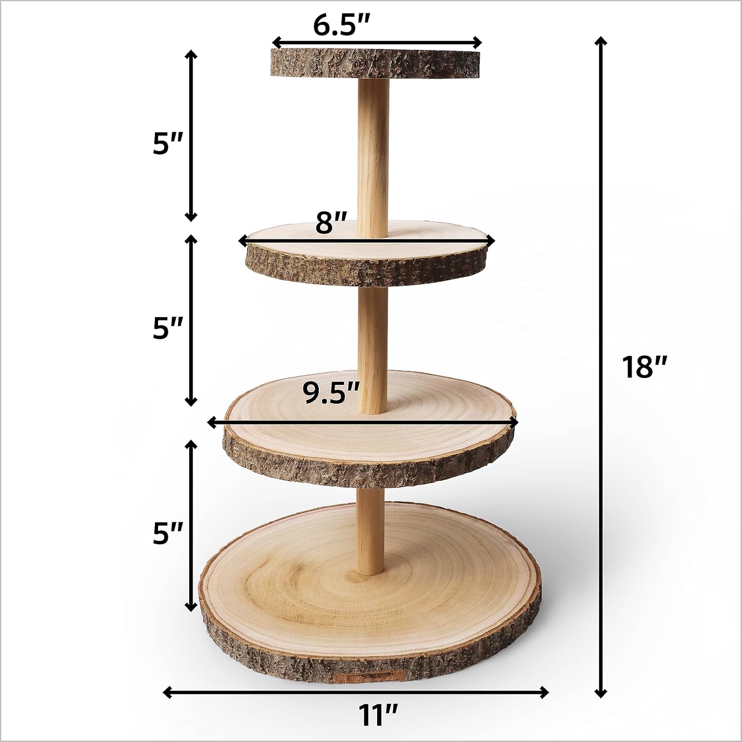 Wooden 4 Tier Rustic Cupcake Stand C167