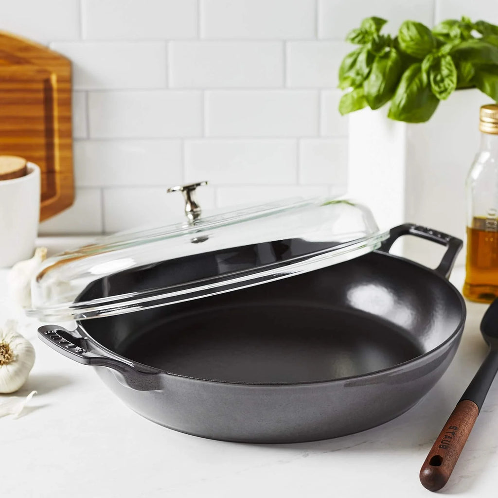 3.5 Qt Cast Iron Braiser with Glass Lid U7115