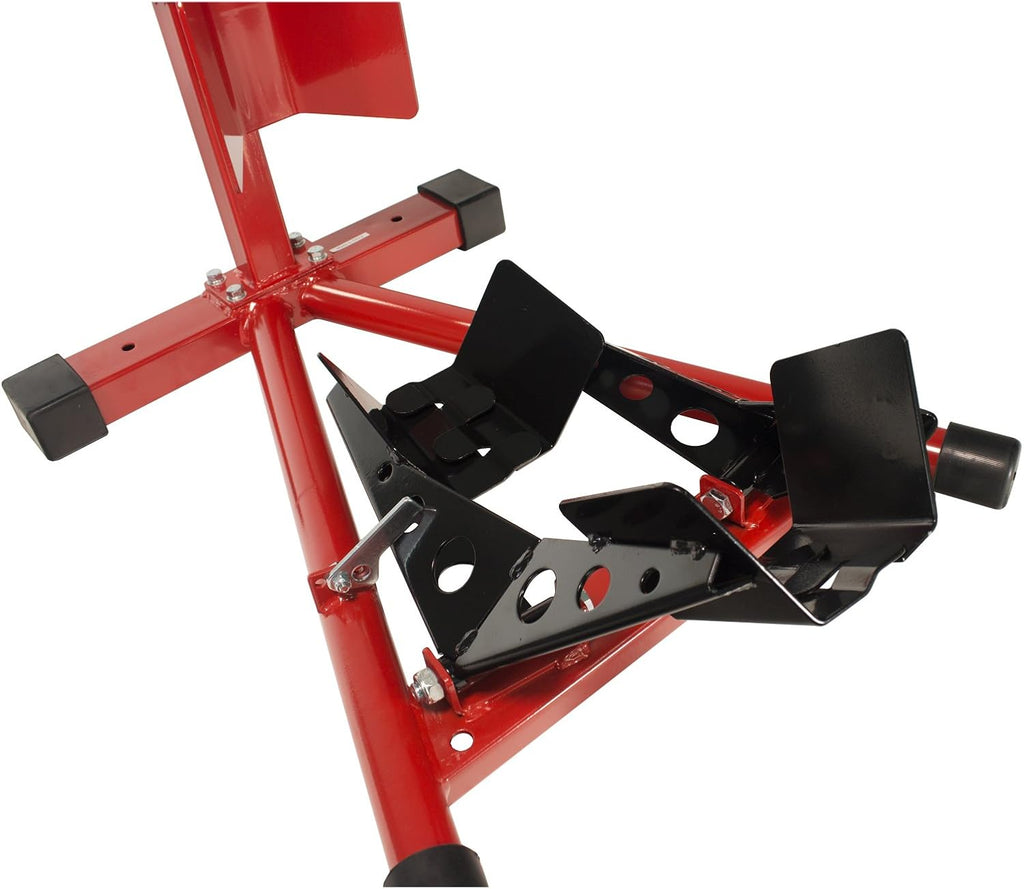 Motorcycle Wheel Chock Locking & Adjusting Stand fits 16" - 21" Tire V9673