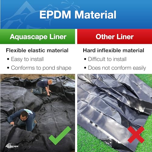 45 MIL EPDM Pond Liner, 10-ft x 8-ft, 80 sq ft, Black O841