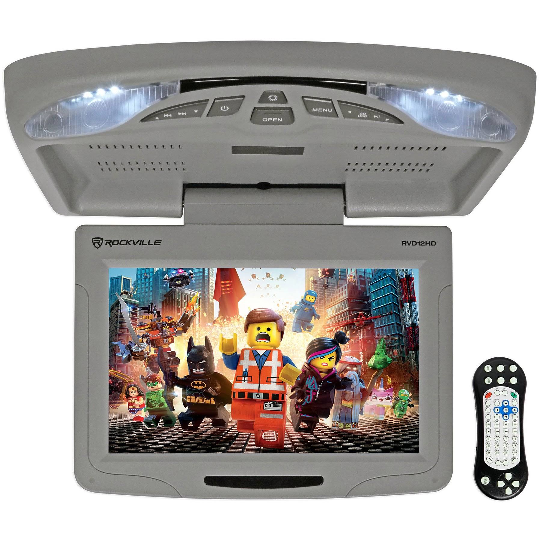 12x22 Grey Flip Down Car Monitor Dvd Usb Sd Player B20666