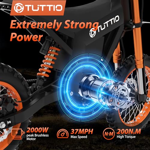 14"/12" Fat Tire 2000W Electric Dirt Bike with 48V 21AH Battery O52501