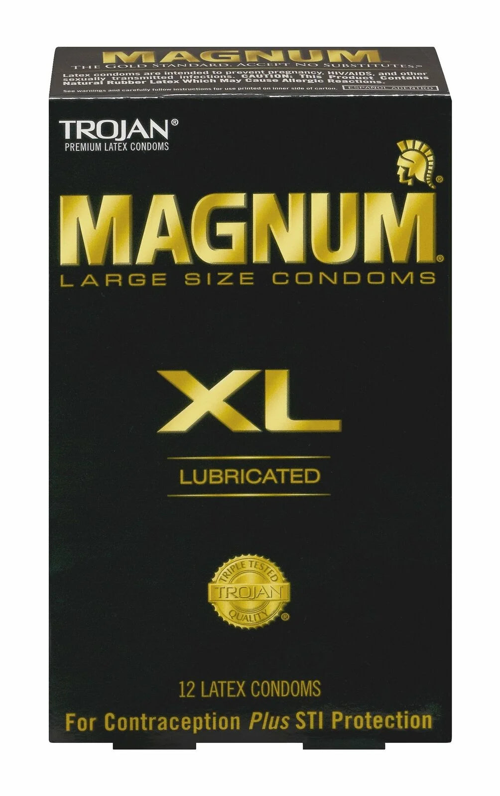 Magnum XL Lubricated Latex Condoms 12 Each (Pack of 3) R8354