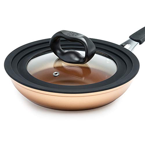 Black Tempered Glass Universal Lid for Cookware T764