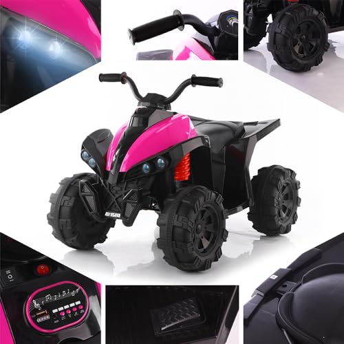 12V Battery Powered Electric Ride On ATV Car with MP3, USB, LED Headlight (Red) R977