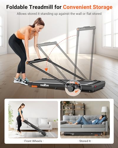 2 in 1 Under Desk Walking Pad Treadmill with LED Touch Screen W846