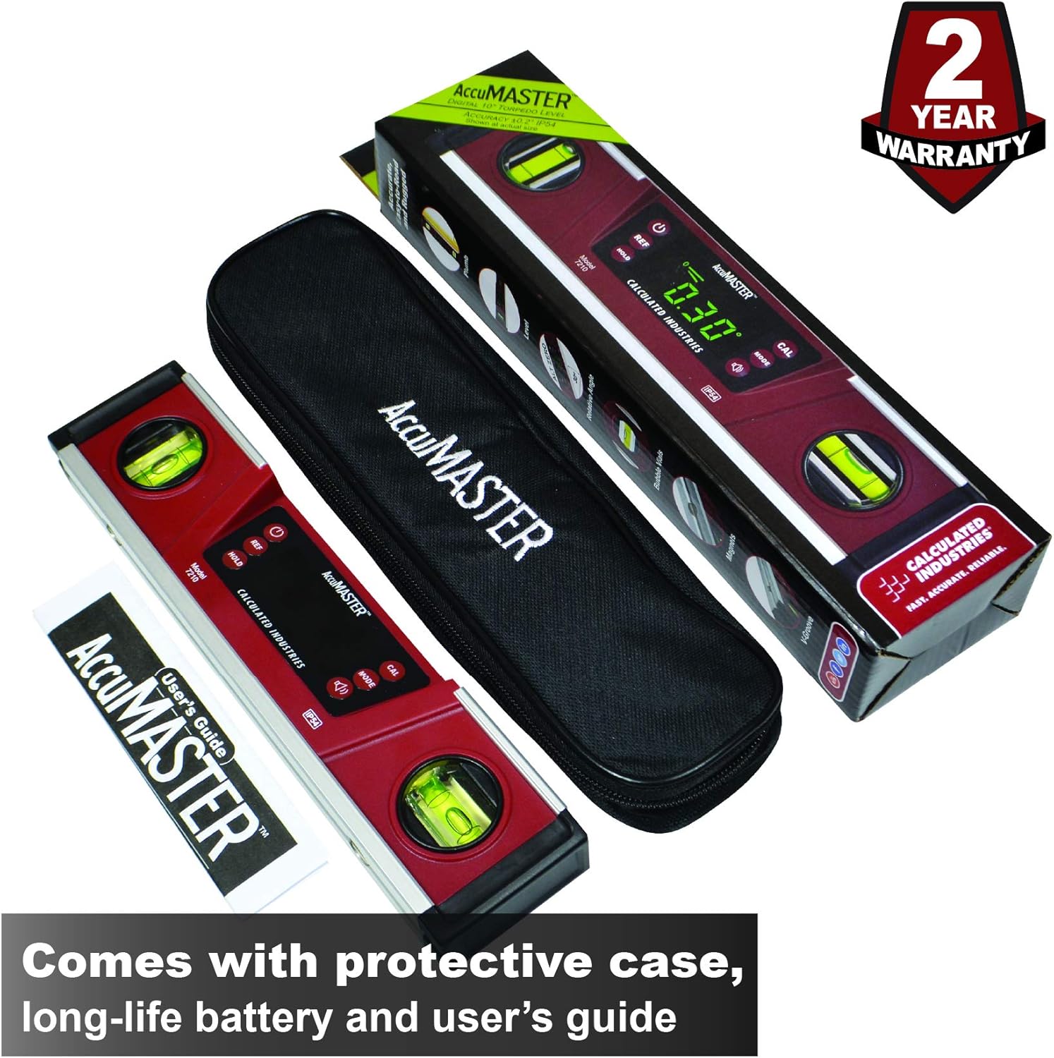 Digital Torpedo Level and Protractor with Neodymium Magnets and LED Display V18542