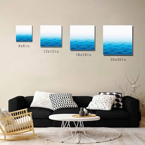 Blue Ocean Waves Canvas Print Wall Art Painting X297