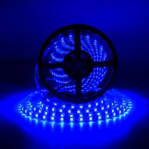 Blue 16.4ft LED Strip Lights with RF Remote 5050 6000K Q3663