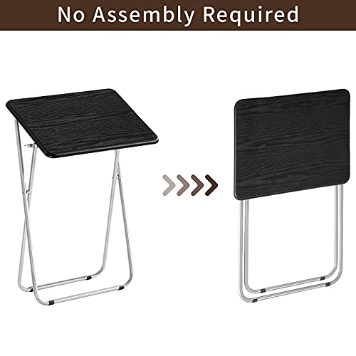 Black Folding TV Trays Set of 2 S2623