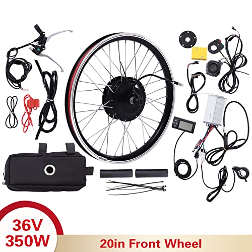 20Inch 36V 350W 5-Speed Front Wheel Electric Bike Conversion Kit with LCD Display V3033