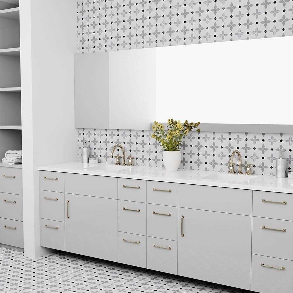6-in x 6-in Matte Porcelain Encaustic Floor and Wall Tile N8680