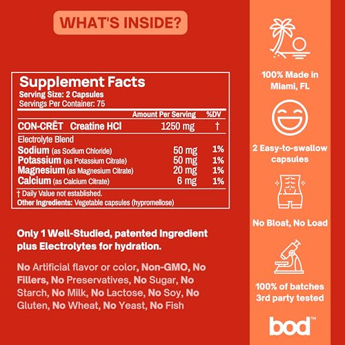 150 Capsules Creatine HCL Pills J240