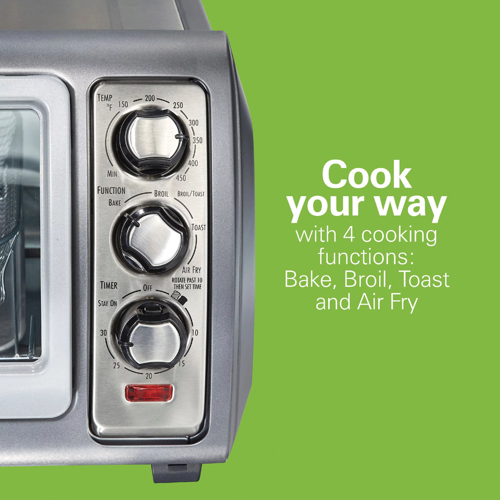 Sure-Crisp Air Fryer Toaster Oven, 6 Slice, Stainless Steel D11761