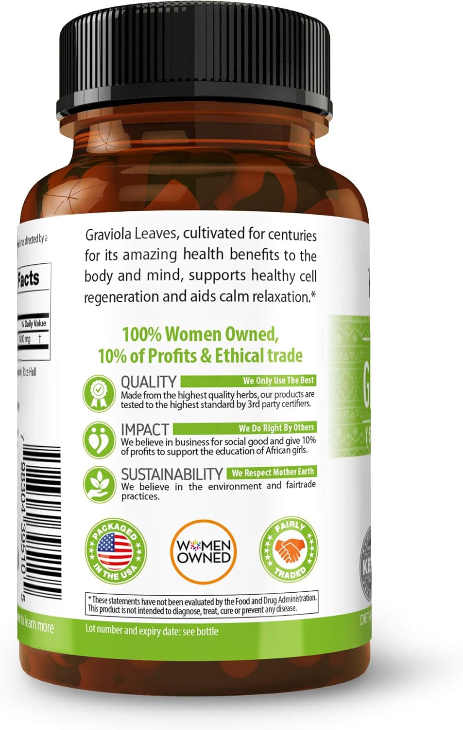 Graviola Soursop Capsules 60ct 700mg Per Serving F7948