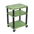 Green 3 Shelf AV Cart S844