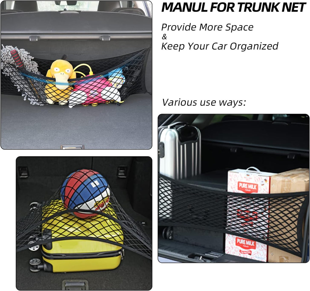 Double-Layer High Elastic Car Rear Cargo Net L843